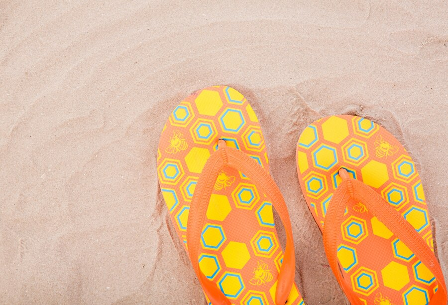 Yellow flipflops